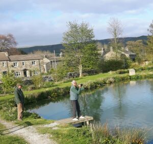 Filming with Larry and George Lamb at Kilnsey Park Estate in the Yorkshire Dales